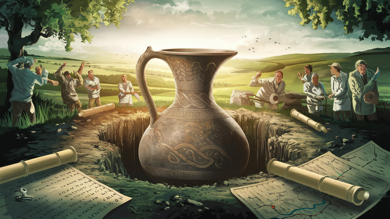 Vase romain antique intact découvert en Irlande